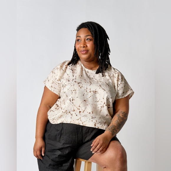 pamut apparel Tops - Pamut Apparel Rome Top - Batik Silk